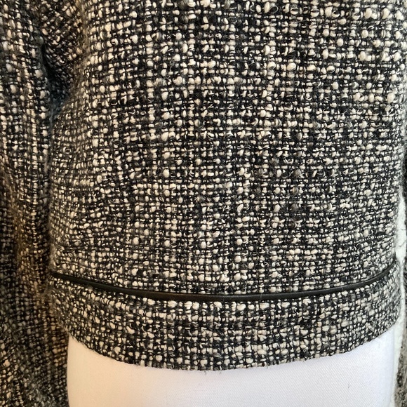 Kenneth Cole Moto Jacket Tweed Leather Trim M - Picture 10 of 12